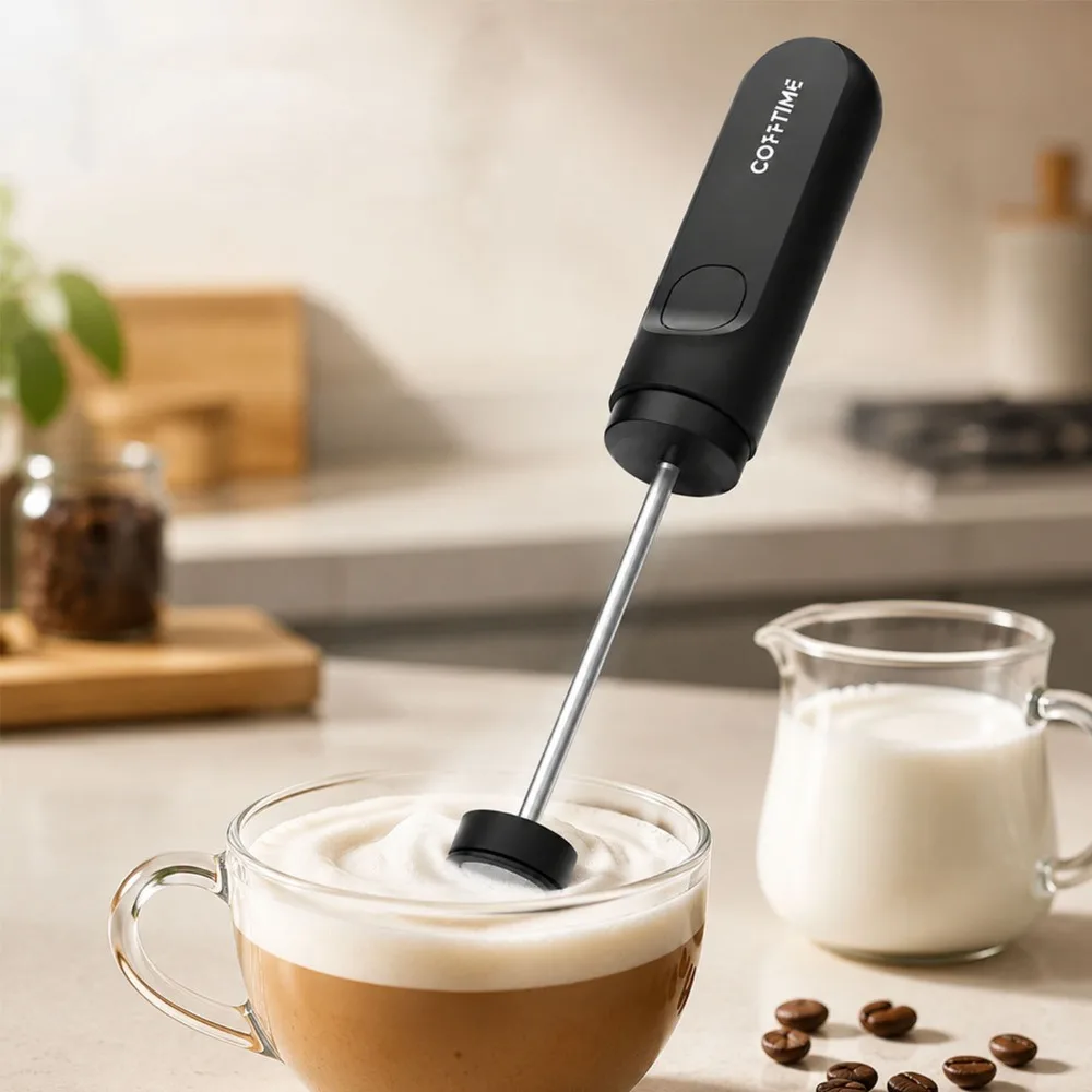 Electric Milk Frother Handheld - Elektrischer Kaffee-Milchaufschäumer, schäumt Milch mühelos, elektrischer